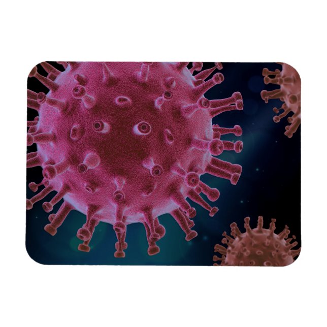 Magnet Flexible Biologie du virus covid (Horizontal)