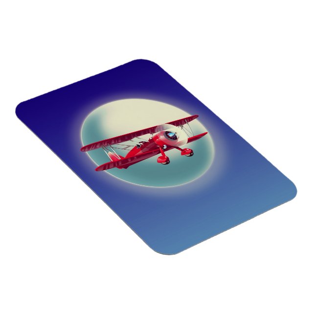 Magnet Flexible Biplan rouge vintage (Côté Droit)