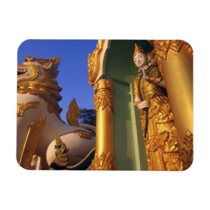 Magnet Flexible Birmanie (Myanmar), Rangoon (Yangon) Temple