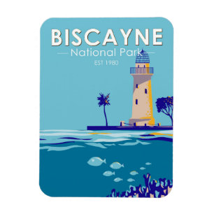 Magnet Flexible Biscayne National Park Boca Chita Key Vintage