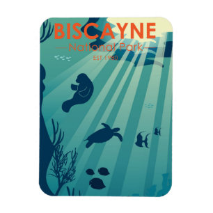 Magnet Flexible Biscayne National Park Floride Sous-marin Maritime