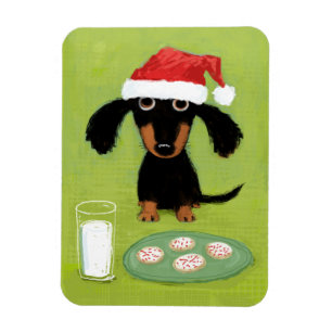Magnet Flexible Biscuits pour le teckel de Père Noël