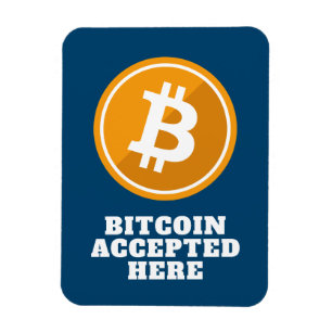 Magnet Flexible Bitcoin accepté ici - crypto-monnaie numérique Mag