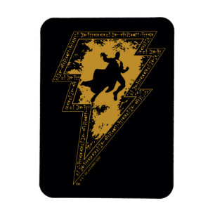 Magnet Flexible Black Adam Distressed Lightning Bolt Graphic