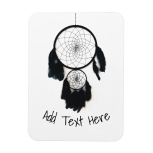 Magnet Flexible Black Dreamcatcher sur Arrière - plan blanc