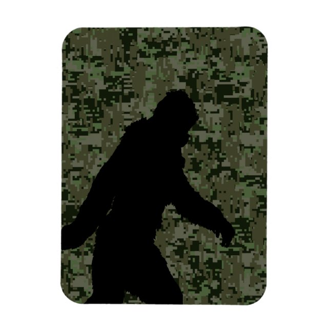 Magnet Flexible Black Gone Squatchin Woodland Digital Camouflage (Vertical)