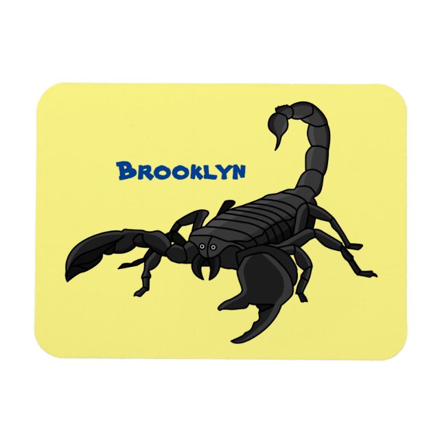 Magnet Flexible Black hungry scorpion (Horizontal)