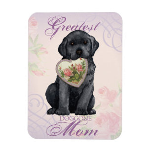Magnet Flexible Black Lab Heart Maman