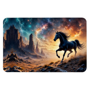 Magnet Flexible Black Stallion dans le désert Nebula étoiles la fo