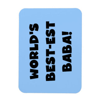 Magnet Flexible Black Text Meilleurs T-shirts et cadeaux Baba