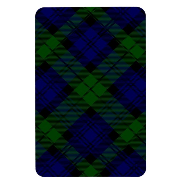 Magnet Flexible Black Watch Tartan bleu vert Plaid (Vertical)