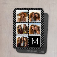 Black White Instagram 5 Photo Collage Monogram