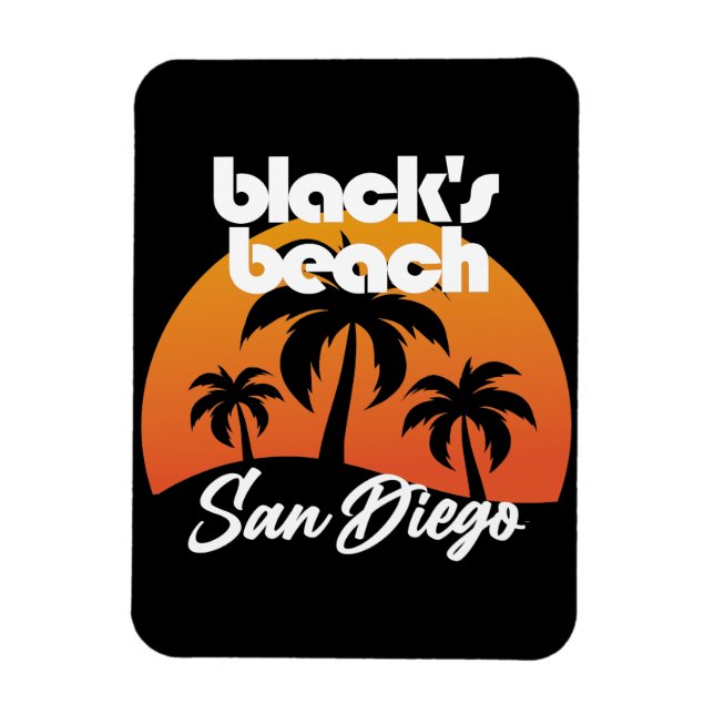 Magnet Flexible Black's Beach, San Diego (Vertical)
