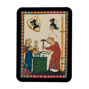 Magnet Flexible Blacksmith Forge Casque Art Médiéval