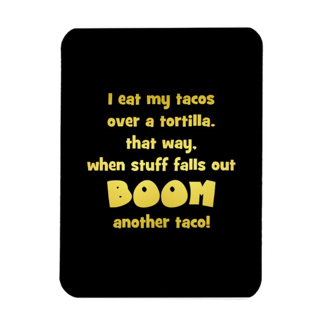 Magnet Flexible Blague de tortilla Boom drôle (Vertical)