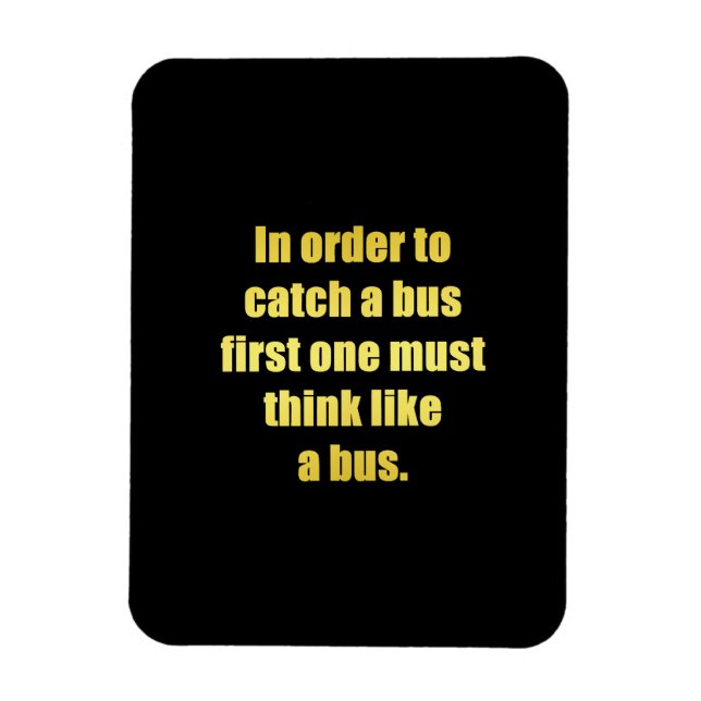 Magnet Flexible Blague drôle pour attraper un bus (Vertical)