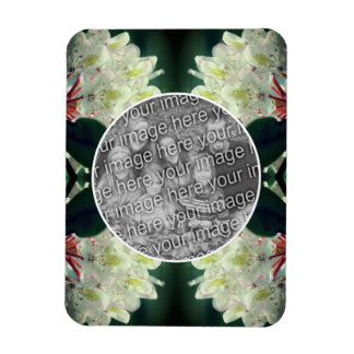 Magnet Flexible Blanc Azalea Fleurs Cadre Ajouter Votre Photo
