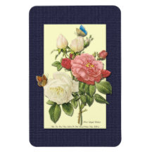 Blanc rose Vintage Roses botaniques