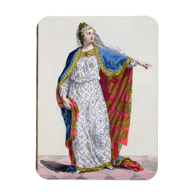 Magnet Flexible Blanche de Castile (1185/88-1252) Reine de France (Vertical)