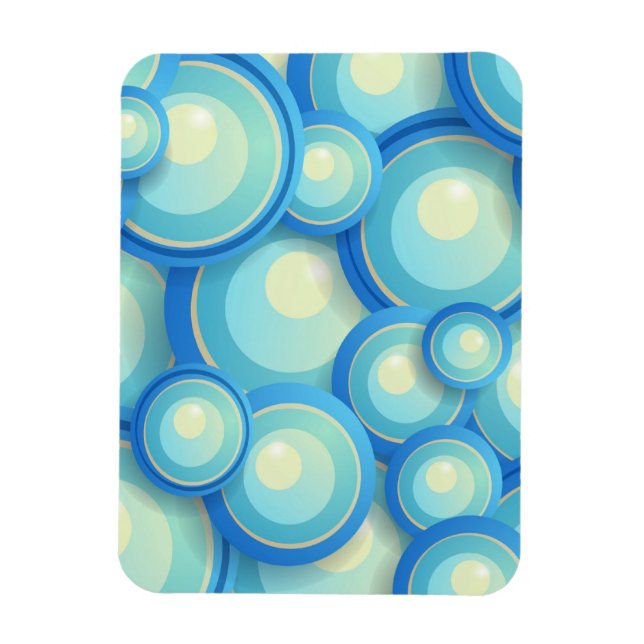Magnet Flexible bleu Abstrait en vert (Vertical)