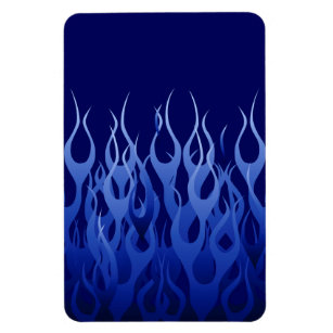 Magnet Flexible Bleu cool sur Blue Racing Flames décorative