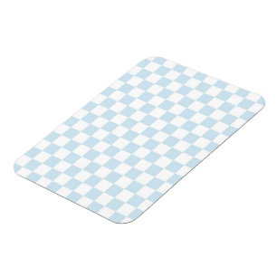 Magnet Flexible Bleu pastel et damier blanc