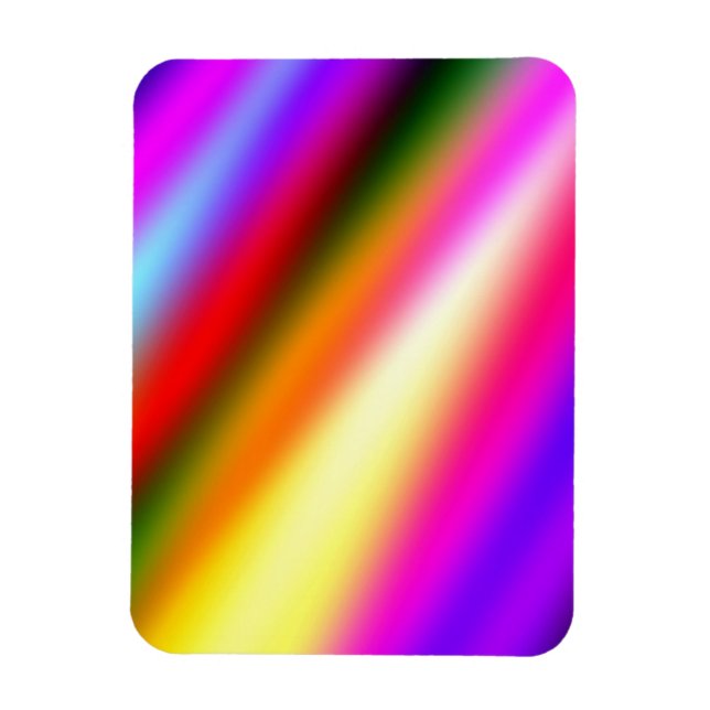 Magnet Flexible Bleu rose ombre couleur d'eau abstrait pastel arc- (Vertical)