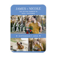 Bleuet Moderne Enregistrer la Date Mariage 3 Photo