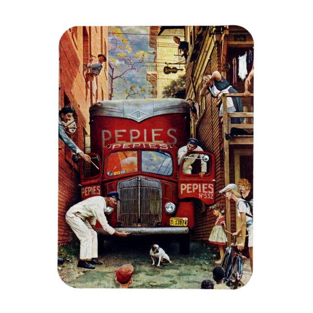 Magnet Flexible Bloc routier par Norman Rockwell (Vertical)