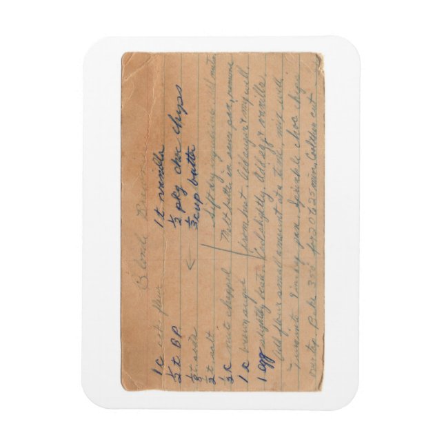 Magnet Flexible Blonde Brownies recettes vintage carte magnétique (Vertical)