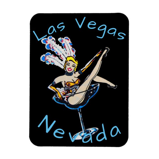 Magnet Flexible Blonde Showgirl Las Vegas Nevada (Vertical)
