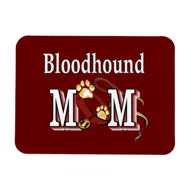 Magnet Flexible Bloodhound Dog MOM (Horizontal)