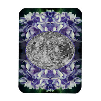 Magnet Flexible Blue Hydrangea Petals Frame Ajouter Votre Photo