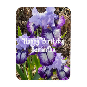 Magnet Flexible Blue Iris Irises Fleurs florales Anniversaire