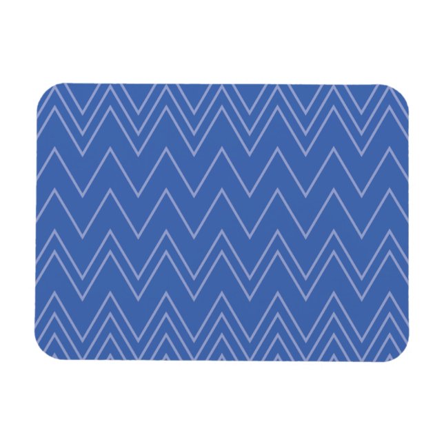 Magnet Flexible Blue, moderne, simple, cool, trendy zigzag (Horizontal)