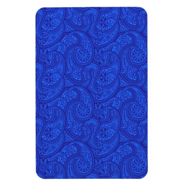 Magnet Flexible Blue Paisley (Vertical)