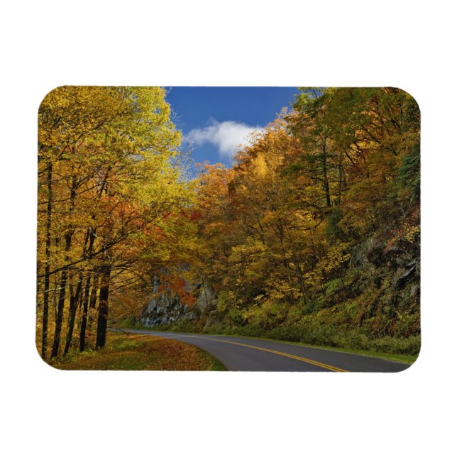 Magnet Flexible Blue Ridge Parkway courbe à travers les couleurs d (Horizontal)