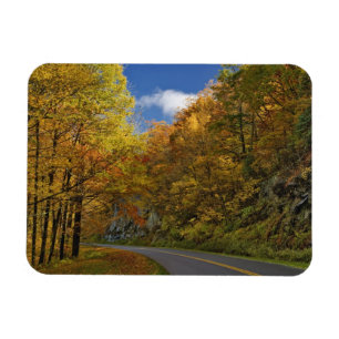 Magnet Flexible Blue Ridge Parkway sinuant à travers les couleurs