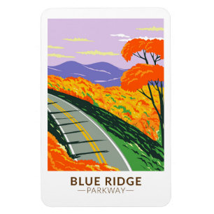 Magnet Flexible Blue Ridge Parkway Vintage