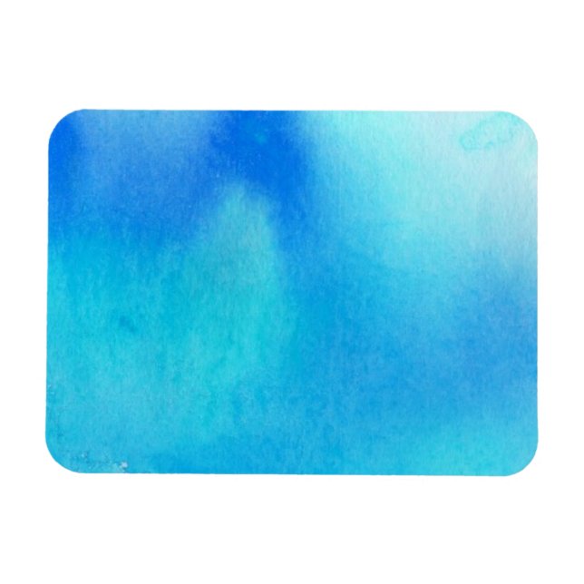 Magnet Flexible Blue spot, watercolor abstract hand painted (Horizontal)