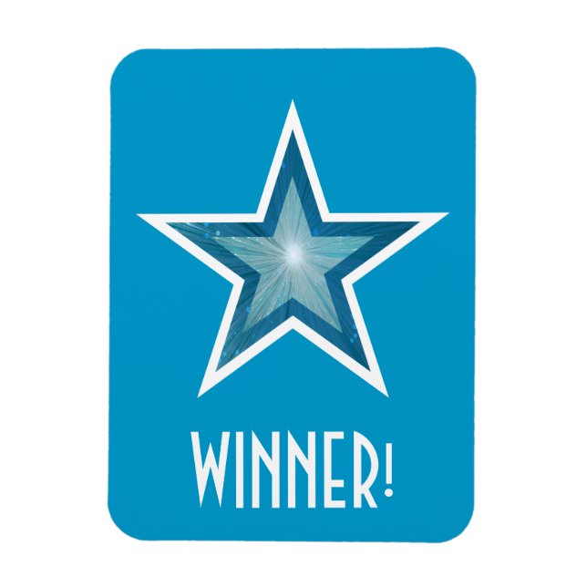 Magnet Flexible Blue Star 'Winner' flexible aimant bleu (Vertical)