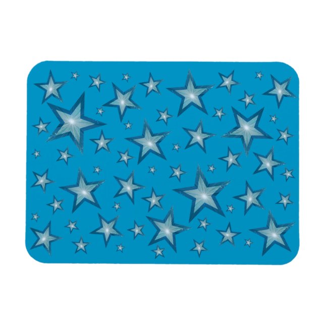 Magnet Flexible Blue Stars flexible aimant bleu (Horizontal)