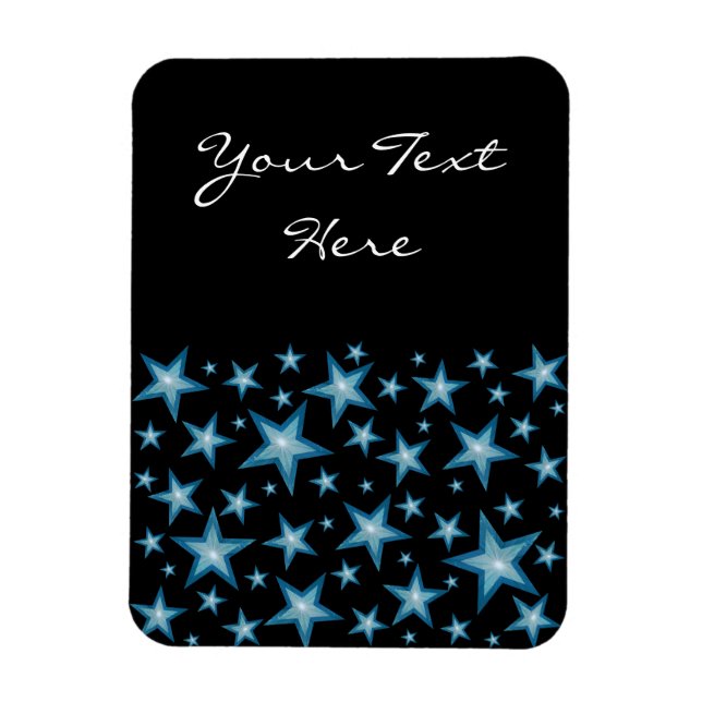 Magnet Flexible Blue Stars 'Texte' aimant flexible vertical noir (Vertical)