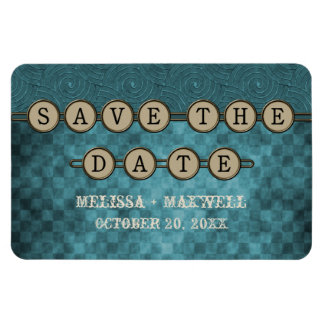 Magnet Flexible Blue Steampunk Keys Enregistrer la date Flexi Magn