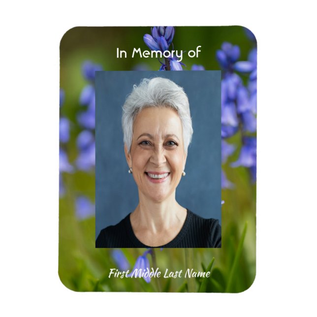 Magnet Flexible Bluebells Garden Flowers  Memorial Keepsake  (Vertical)
