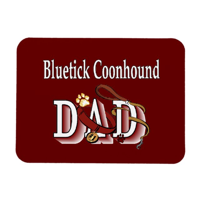 Magnet Flexible Bluetick Coonhound Papa (Horizontal)