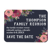 Blush Burgundy Flower Reunion Famille Enregistrer 