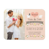 Blush Inséparables Dove Enregistrer la date