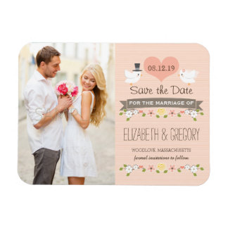 Magnet Flexible Blush Inséparables Dove Enregistrer la date