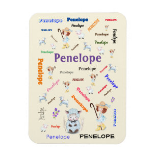 Magnet Flexible BO PEEP NURSERY RHYME Mot Cloud Nom Collage